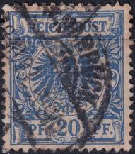 1891/1895, Německá říše, 048b, Výplatní známka: Říšský orel v kruhu ⊙  