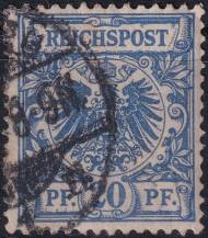 1891/1895, Německá říše, 048b, Výplatní známka: Říšský orel v kruhu ⊙  