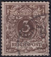 1891/1897, Německá říše, 045b, Výplatní známka: Koruna a číslice v perlovém oválu ⊙