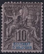 1892, Komory-Anjouan, 05, Výplatní: Alegorie ✶