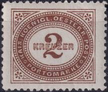 1895, Rakousko (Císařství 1867-1918), DL002F, Doplatní známka: Číslice v šikmém oválu ✶