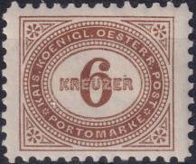 1895, Rakousko (Císařství 1867-1918), DL005A, Doplatní známka: Číslice v šikmém oválu ✶