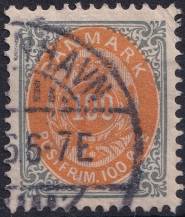 1895, Dánsko, 0031IYB, Výplatní známka: Číslice v rámu ⊙