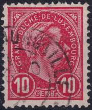 1895, Lucembursko, 0071, Výplatní známka: Velkokníže Adolf ⊙