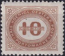 1894, Rakousko (Císařství 1867-1918), DL007A, Doplatní známka: Číslice v šikmém oválu ✶