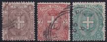 1896, Itálie, 0071/0073, Výplatní známky: Znaky ⊙