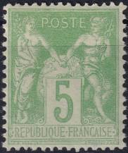 1898, Francie, 0084II, Výplatní známka: Alegorie ✶