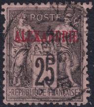 1899/1900, Francouzská pošta v Egyptě (Alexandrie), 09, Výplatní známka: francouzské známky s přetiskem ⊙