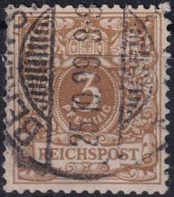 1899/1900, Německá říše, 045e, Výplatní známka: Koruna a číslice v perlovém oválu ⊙  