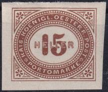 1899, Rakousko (Císařství 1867-1918), DL018xX, Doplatní známka: Číslice v šikmém oválu ✶