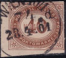 1899, Rakousko (Císařství 1867-1918), DL020xX, Doplatní známka: Číslice v šikmém oválu ⊙