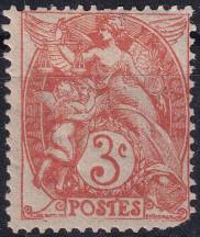 1900, Francie, 0088xa, Výplatní známka: Alegorie ✶✶