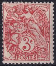 1900, Francie, 0088xb, Výplatní známka: Alegorie ✶