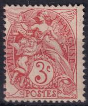 1900, Francie, 0088xb, Výplatní známka: Alegorie ✶✶