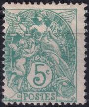 1900, Francie, 0090x, Výplatní známka: Alegorie ✶