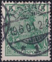 1900, Německá říše, 055, Výplatní známka: Germania (I) ⊙