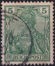 1900, Německá říše, 055, Výplatní známka: Germania (I) ⊙
