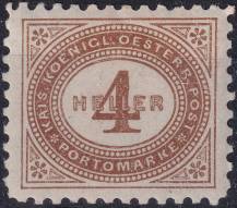 1900, Rakousko (Císařství 1867-1918), DL025C, Doplatní známka: Číslice v šikmém oválu ✶