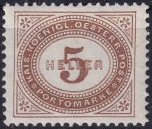 1900, Rakousko (Císařství 1867-1918), DL026A, Doplatní známka: Číslice v šikmém oválu ✶