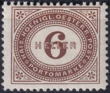 1900, Rakousko (Císařství 1867-1918), DL027A, Doplatní známka: Číslice v šikmém oválu ✶