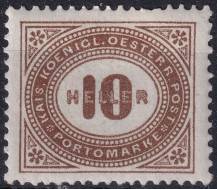 1900, Rakousko (Císařství 1867-1918), DL028B, Doplatní známka: Číslice v šikmém oválu ✶