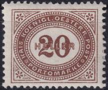 1900, Rakousko (Císařství 1867-1918), DL031A, Doplatní známka: Číslice v šikmém oválu ✶