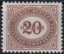 1900, Rakousko (Císařství 1867-1918), DL031D, Doplatní známka: Číslice v šikmém oválu ✶