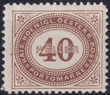 1900, Rakousko (Císařství 1867-1918), DL032D, Doplatní známka: Číslice v šikmém oválu ✶✶