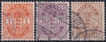 1901/1902, Dánsko, 0037/0039, Výplatní známky: Znak v oválu ⊙