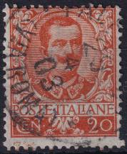 1901, Itálie, 0078, Výplatní známka: Král Viktor Emanuel III. (série Floreale) ⊙