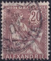 1903, Francouzská pošta v Egyptě (Alexandrie), 23, Výplatní známka: kresba a provedení podle francouzských známek ⊙