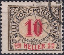 1904, Bosna a Hercegovina, DL09BVV, Doplatní známka: Kresba číslice ⊙