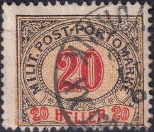 1904, Bosna a Hercegovina, DL11CVV, Doplatní známka: Kresba číslice ⊙