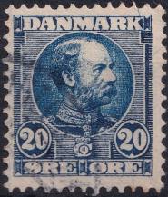 1904, Dánsko, 0049a, Výplatní známka: Král Kristián IX. ⊙