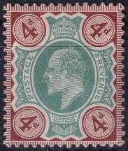 1906, Anglie, 0109AIxb, Výplatní: král Eduard VII. ✶