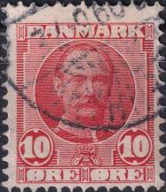 1907, Dánsko, 0054, Výplatní známka: Král Frederik VIII. ⊙