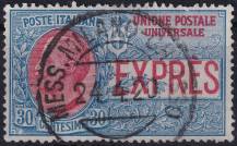 1908, Itálie, 0093, Spěšná známka pro cizinu ⊙