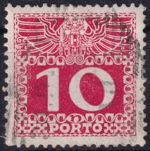 1908, Rakousko (Císařství 1867-1918), DL038x, Doplatní: Velká číslice, dvouhlavý orel ⊙