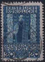 1908, Rakousko (Rakouská pošta v Levantě), 61, 60. výročí vlády císaře Františka Josefa I. ⊙