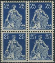 1908, Švýcarsko, 0103, Výplatní známka: Sedící Helvetia ∗∗ ⊞