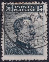1909, Itálie, 0094, Výplatní známka: Král Viktor Emanuel III. ⊙