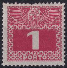 1909, Rakousko (Císařství 1867-1918), DL034y, Doplatní: Velká číslice, dvouhlavý orel ✶✶