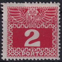 1909, Rakousko (Císařství 1867-1918), DL035y, Doplatní: Velká číslice, dvouhlavý orel ✶