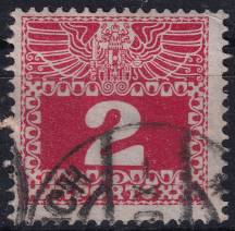 1909, Rakousko (Císařství 1867-1918), DL035y, Doplatní: Velká číslice, dvouhlavý orel ⊙