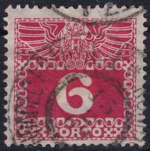 1909, Rakousko (Císařství 1867-1918), DL037y, Doplatní: Velká číslice, dvouhlavý orel ⊙