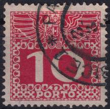 1909, Rakousko (Císařství 1867-1918), DL038y, Doplatní: Velká číslice, dvouhlavý orel ⊙