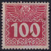 1909, Rakousko (Císařství 1867-1918), DL044y, Doplatní: Velká číslice, dvouhlavý orel ✶