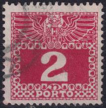 1910/1913, Rakousko (Císařství 1867-1918), DL035z, Doplatní: Velká číslice, dvouhlavý orel ⊙