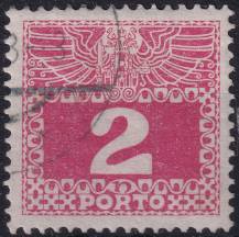 1910/1913, Rakousko (Císařství 1867-1918), DL035z, Doplatní: Velká číslice, dvouhlavý orel ⊙