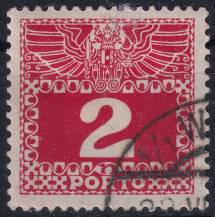 1910/1913, Rakousko (Císařství 1867-1918), DL035z, Doplatní: Velká číslice, dvouhlavý orel ⊙